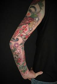 Varios patróns de tatuaxes de tótem de brazo de flores