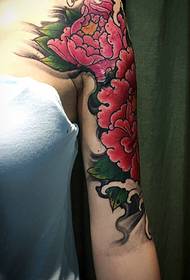 I-Flower arm sexy back peony tattoo iphethini