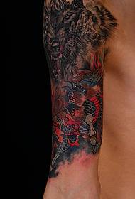 Cvjetni krak stari tradicionalni uzorak tetovaža tetovaža vrlo je moćan