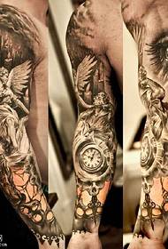 Europeiska och amerikanska tatueringmönster för ängelblomma