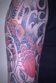 Ogwe aka ifuru Japanese ụdị squid tattoo tattoo na-eto eto oge ntoju