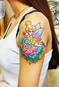 Stylish and beautiful colored flower arm tattoo pictures