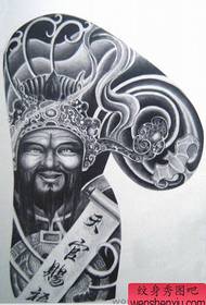 中国印之半胛财神爷天官赐福纹身手稿图案图片
