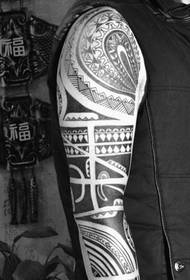 style atmosphere totem flower arm tattoo