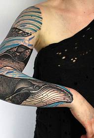 Flower arm dolphin tattoo tattoos lively and individual