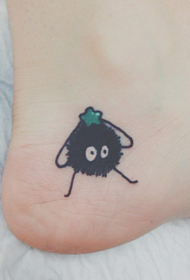 super cute girl tattoo on the ankle \