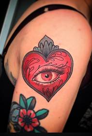 Big school love eyes painted tattoo pattern 90678-European school skull rose eye tattoo pattern manuscript
