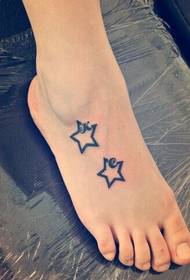 small star tattoo on the back