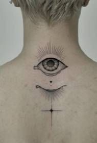 9 pieces of eye tattoo patterns on various parts of the eye