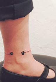small cute anklet on the ankle
