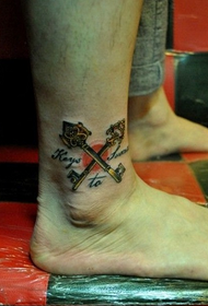 ankle key tattoo picture