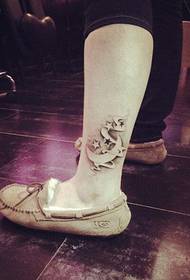 Noga uzorak mjesečeve tetovaže