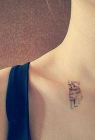 girl clavicle pretty cute comet man Tattoo