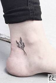 simple small fresh ankle tattoo