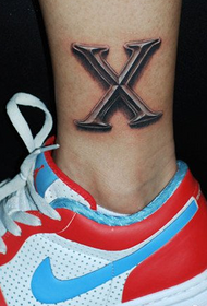 fermoso patrón de tatuaxe dominante X bonito