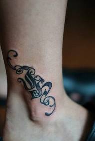 Fresh and beautiful ankle English tattoos