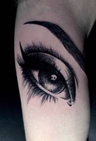 oko tetování chlapci telata na černém obrázku tetování očí