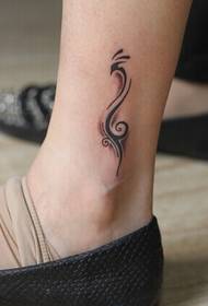 phoenix totem ankle tattoo