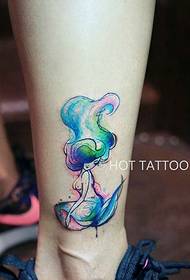 Song of the Mermaid, putri duyung tato dicat indah 89565-Skins di sisi atas pola tato cat air scorpio