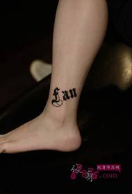 Floral Alphabet Ankle Tattoo Picture