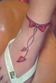 flicka ankel båge anklet tatuering