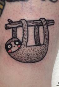 Modèle de tatouage paresseux pour eau douce à la cheville