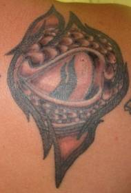 ular dan Mata dikombinasikan dengan pola tato hitam