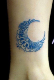 nogi kobiety Przystojny tatuaż wzór księżyc winorośli