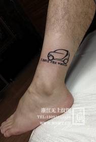 leg cute car personality tattoo