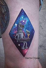 patrón de tatuaje de robot de estrelas de nocello