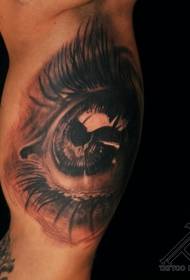 Black Arm Grey Style Realistic Eye Tattoo Pattern