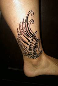 tattoo ankle: tattoo ປີກຢູ່ທີ່ຂໍ້ຕີນ 90405 - ຮູບແບບ tattoo ຂອງຂໍ້ຕີນ maple ໃບ