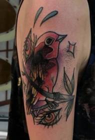 image de tatouage double bras gros bras mâle oeil supérieur et oiseau d'oiseau 90610 - Cuisse filles de tatouage traditionnel cuisses sur les yeux et images de tatouage de poignard