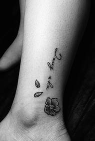 small fresh outer English tattoo pattern 89579 - small fresh plum blossom tattoo tattoo is very beautiful
