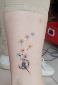koloreko dandelion tatuajea txahal gainean