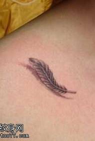 clavicle feather tattoo pattern