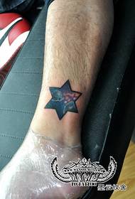 pretty five-pointed star tattoo