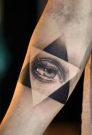 A set of eye-themed tattoo designs