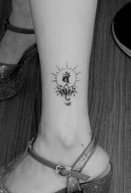 fresh and small ankle Sanskrit tattoos