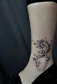 ankle fresh vine tattoo