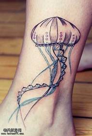 noga čudovit vzorec tatoo meduze