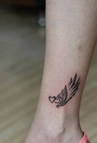 small wings tattoo on the ankle