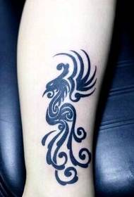 tatuagem pequena e simples de totem Phoenix
