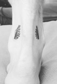 anĝelaj flugiloj tatuaje materialo maleola atleto sur anĝelo flugilo tatuaje ŝablono