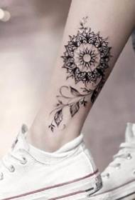 small fresh 9 small flower tattoo pictures at the ankle