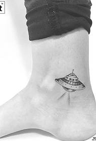 Ankle Small Fresh UFO Tattoo Pattern