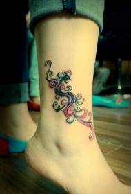 foot beautiful phoenix totem tattoo pattern