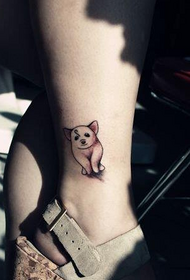 Puppy tattoo pattern that the prostitute's legs like