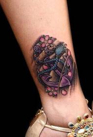 Beautiful personality ankle anchor tattoo
