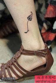 small fresh ankle maiden tattoo pattern
